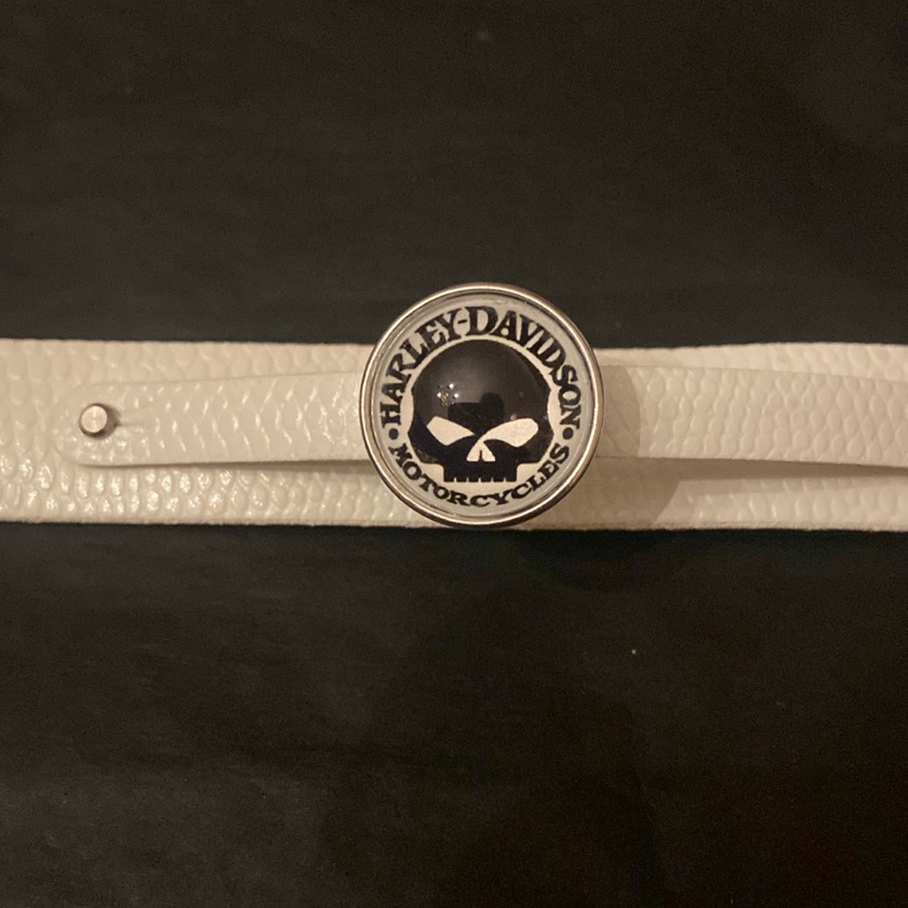 Willie G Snap Button Leather Bracelet - Picture 2 of 7